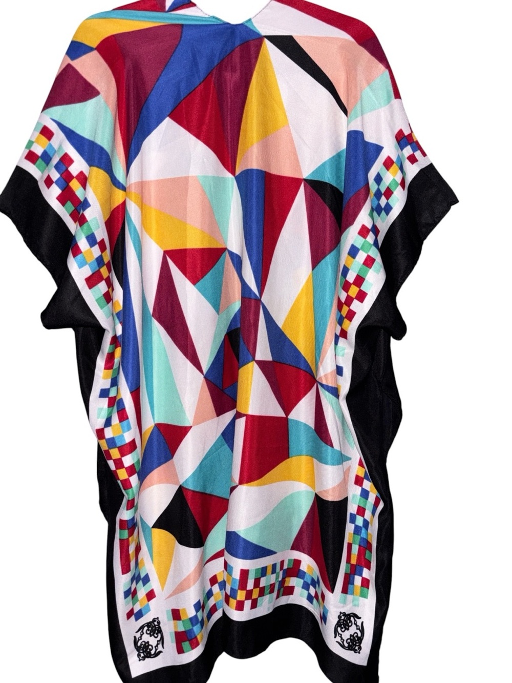 Multicolor Geometric Kimono, NWT - Picture 2 of 8